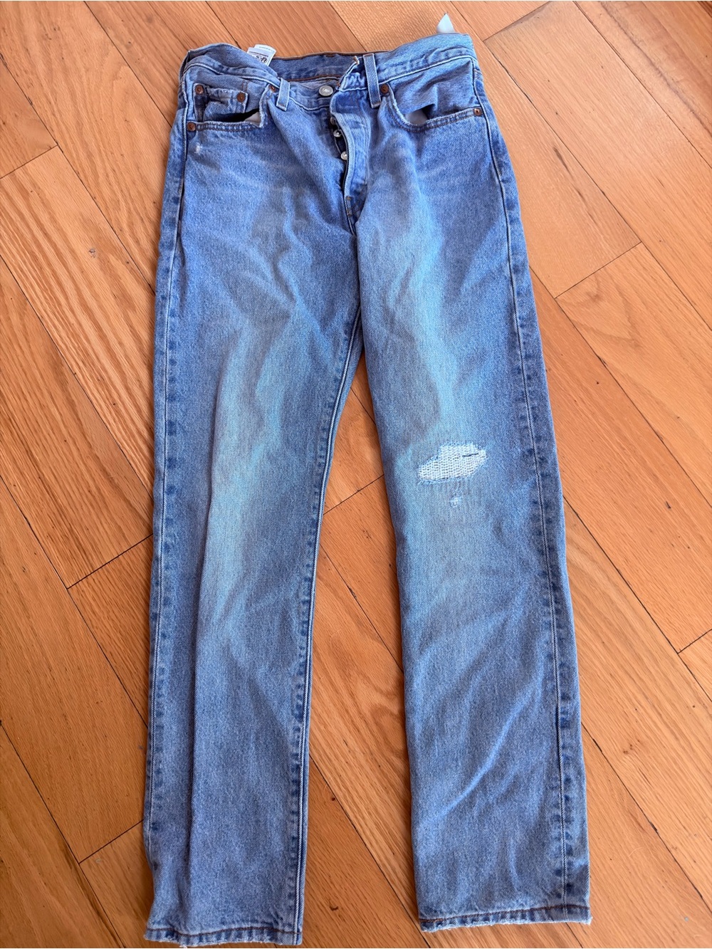 Levi's Light Blue Wonen’s The 501 Straight Jeans